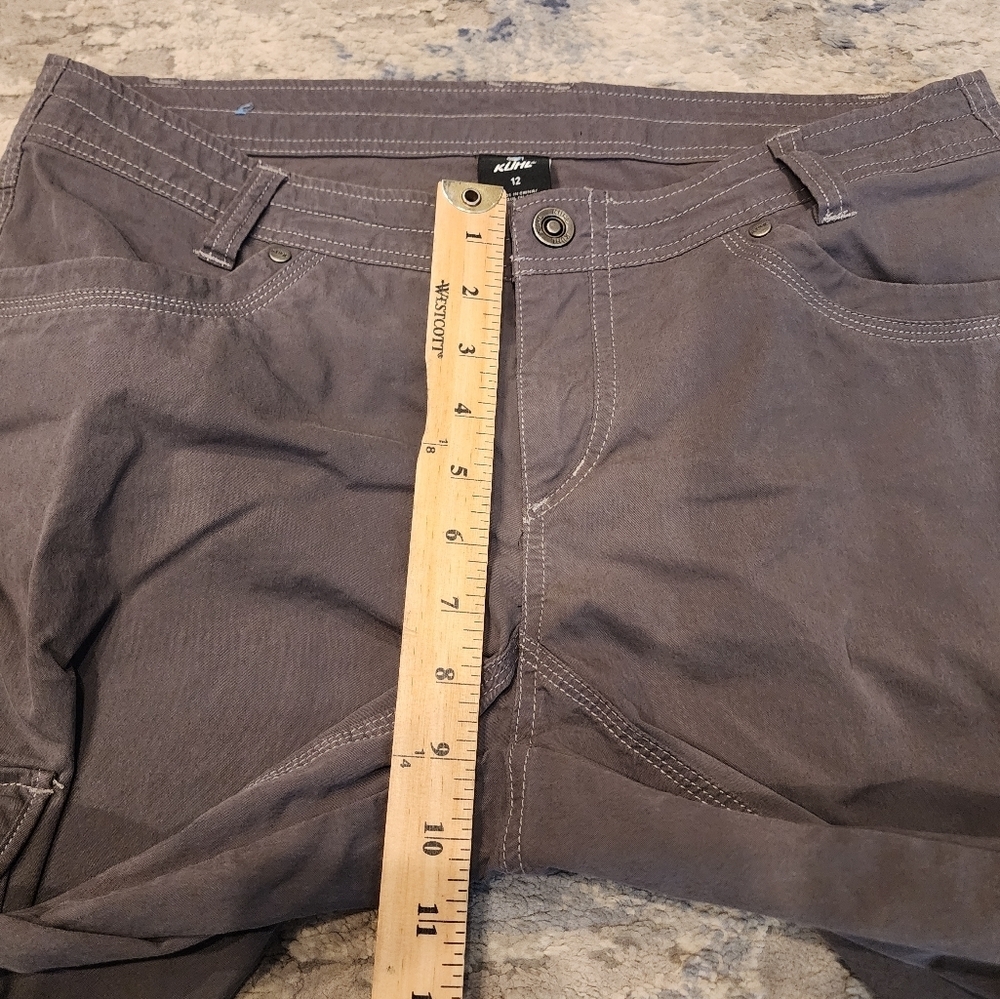 Kuhl Splash Cargo Bermuda Hiking Grey Shorts 6 Pockets Women's Size 12 - Picture 6 of 16